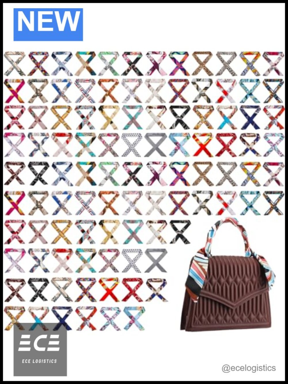 Satin Purse Scarf Set 100 Pcs Ribbon Handbag Neckerchief Hair Accessories